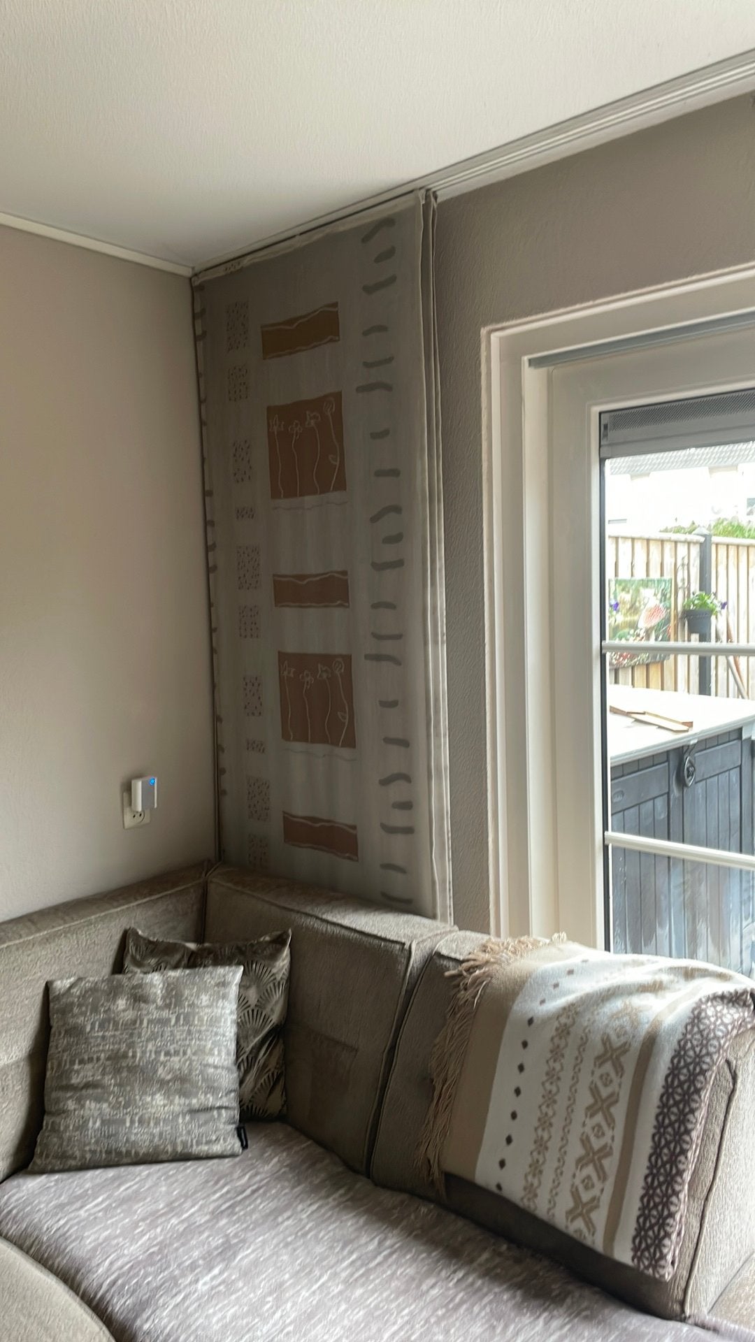 Paneelgordijnen beige, Ophalen, Inclusief montageonderdelen, Gebruikt, 500 cm
