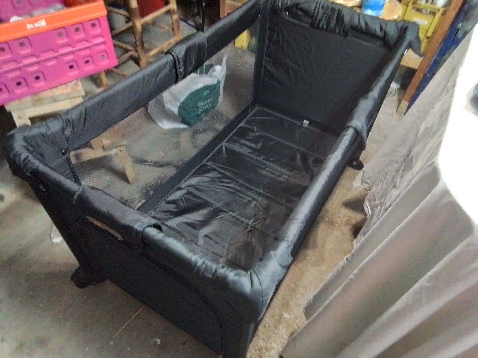 Opvouwbaar reisbedje met matrasje, tas en hor, Ophalen, Gebruikt, Minder dan 140 cm, Matras