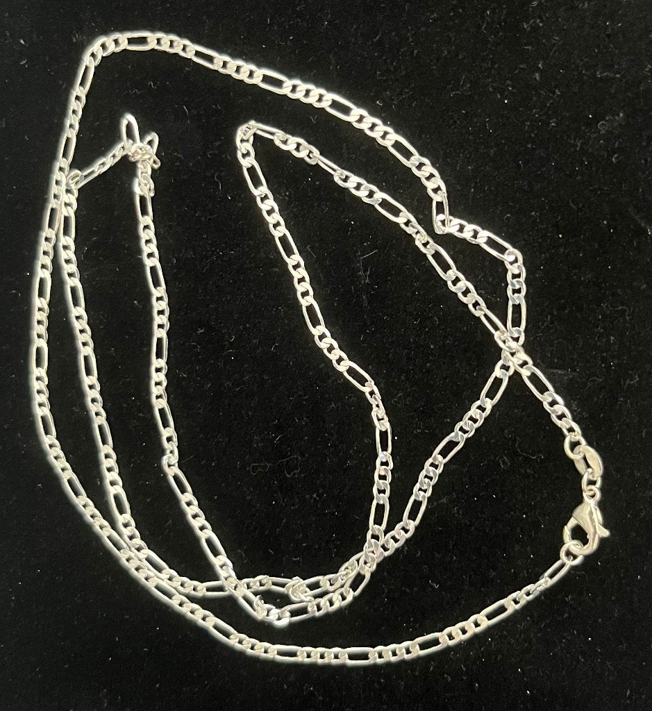 Ketting Figaro schakel fijn 925 sterling zilver 71 CM -NIEUW, Ophalen of Verzenden, Nieuw, Zilver, Zilver