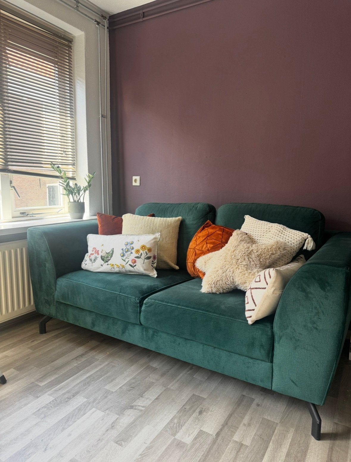 Twee persoonsbank, Ophalen, Gebruikt, Tweepersoons, 75 tot 100 cm