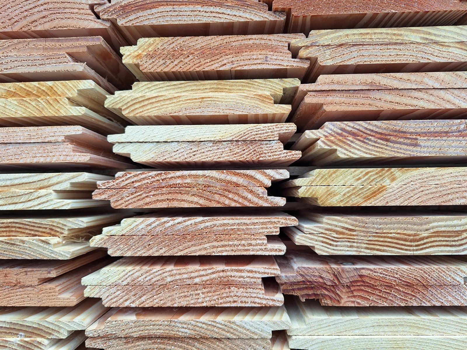 Douglas sponningplanken halfhouts profiel dak aanbieding, Ophalen, Nieuw, 250 cm of meer, Planken