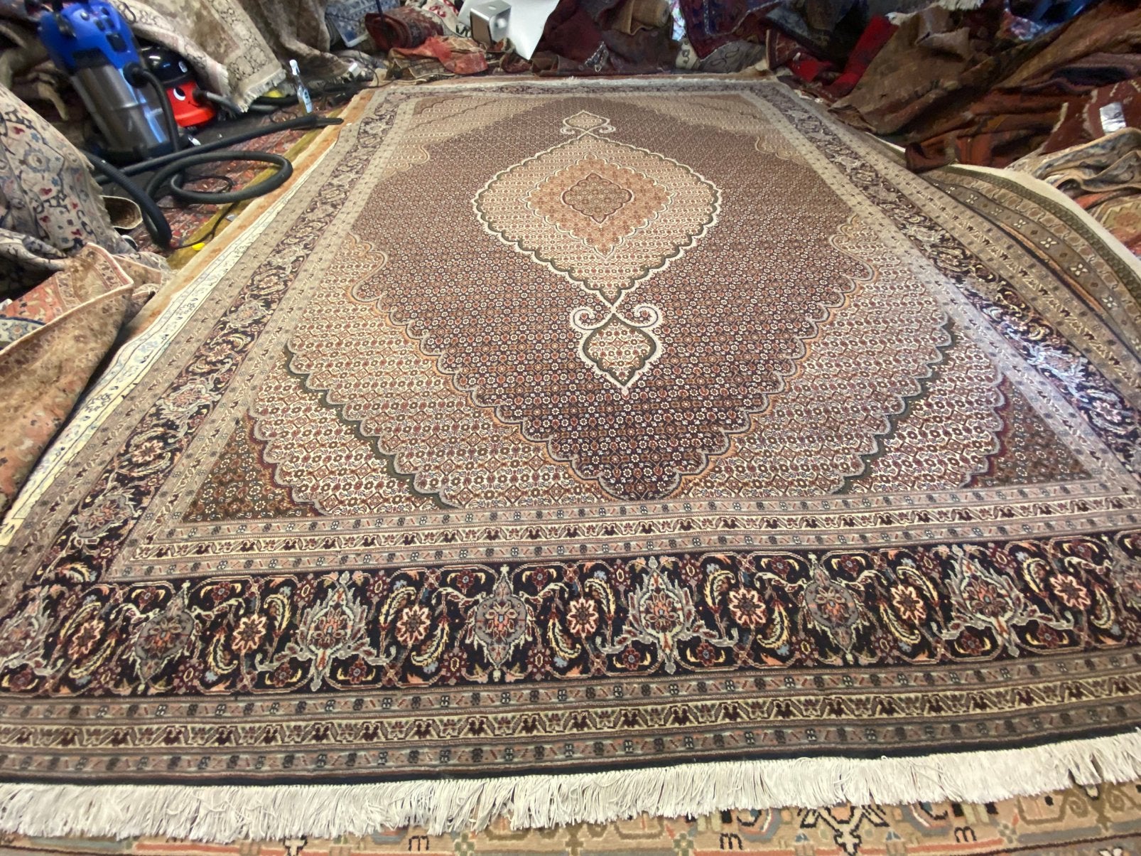 Mooi origineel handgeknoopt perzisch Tabriz ‘, Ophalen, Gebruikt, ., 200 cm of meer