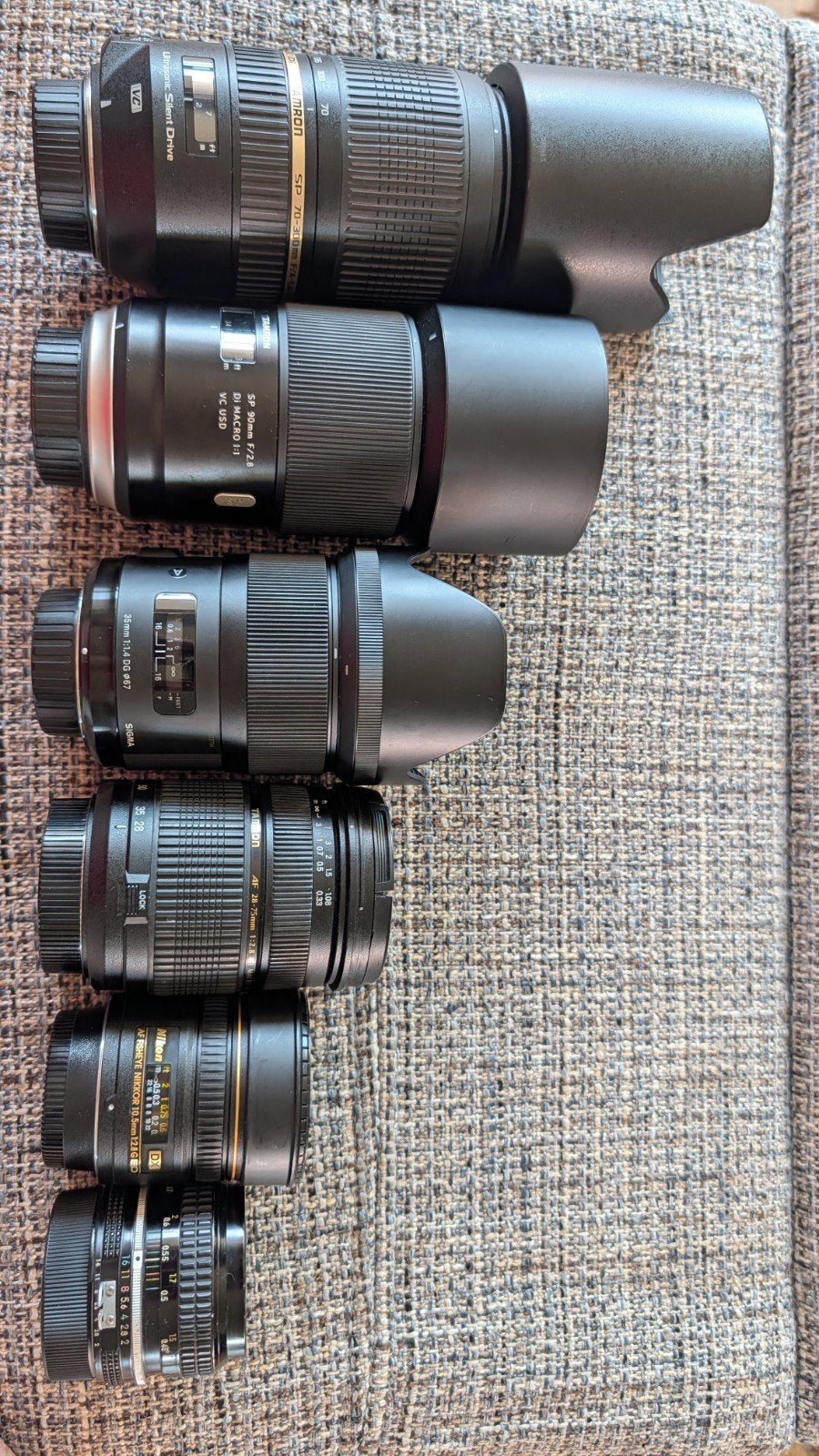 VERLAAGDE PRIJZEN! Lenzen vr Nikon FX of DX. Perfecte staat.