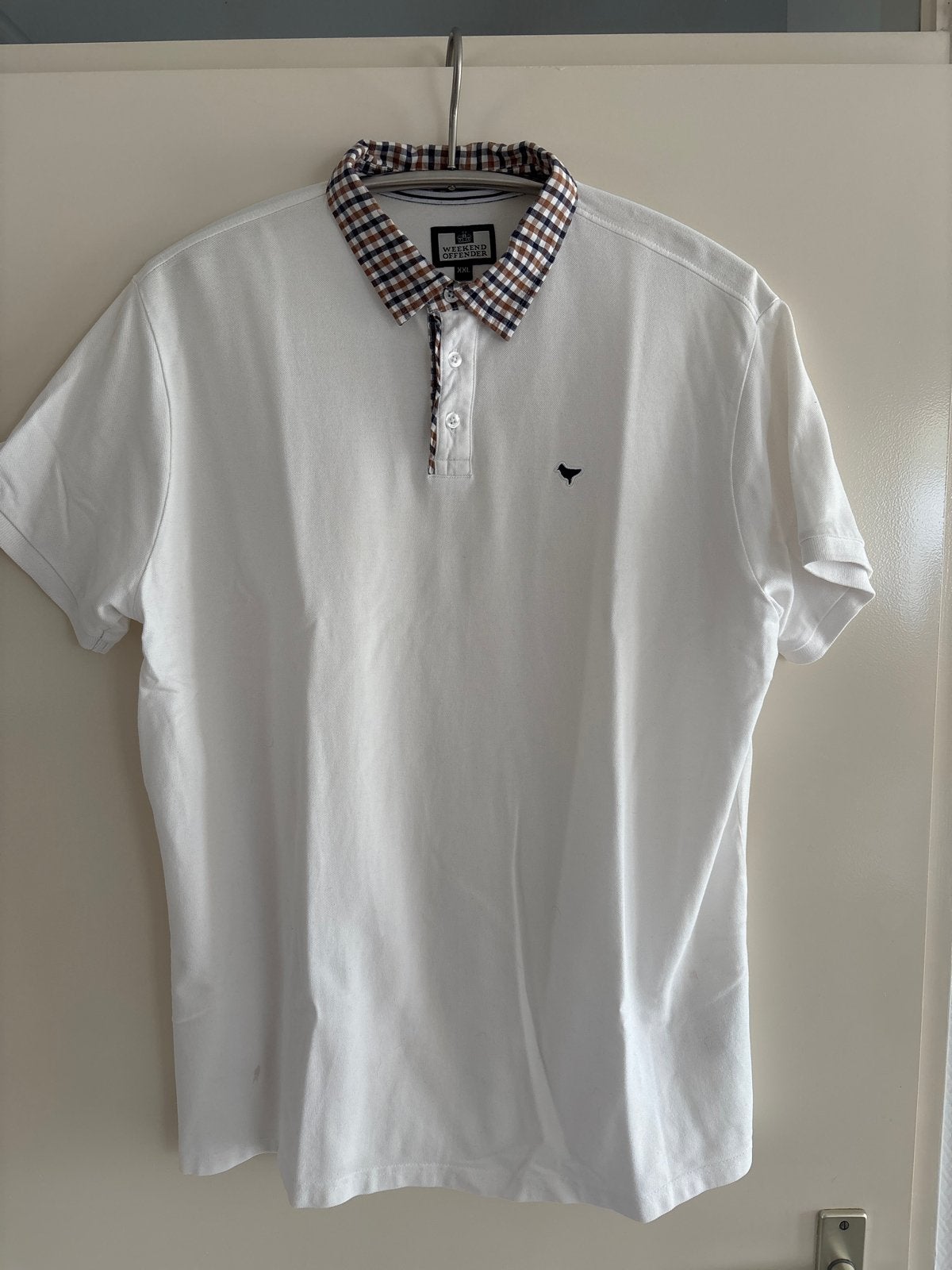Weekend Offender Polo Shirt Wit met Geruite Kraag, Ophalen of Verzenden, Zo goed als nieuw, Overige maten, Wit