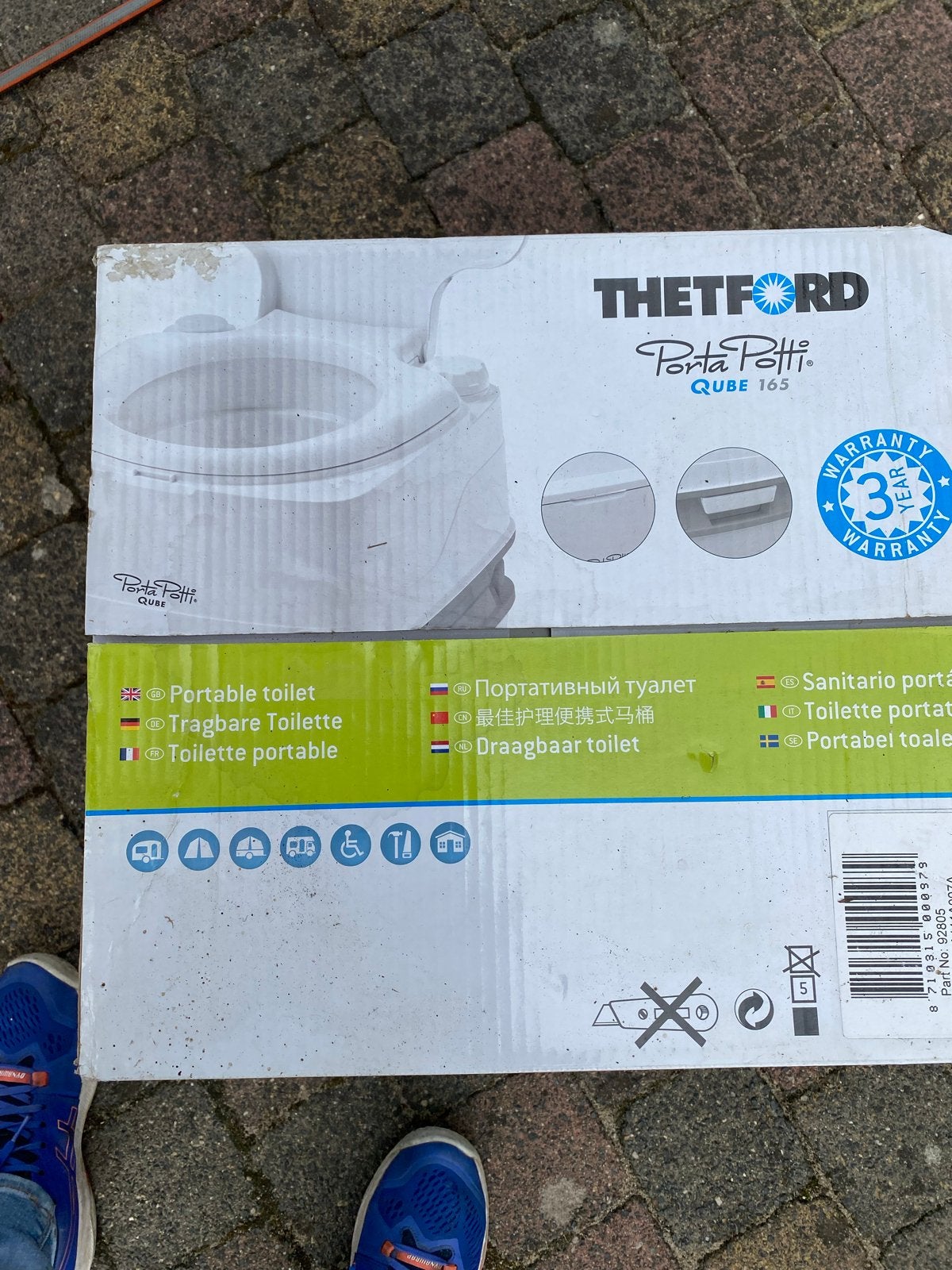 Thetford Porta Potti Qube 165 Draagbaar Toilet, Ophalen of Verzenden, Zo goed als nieuw
