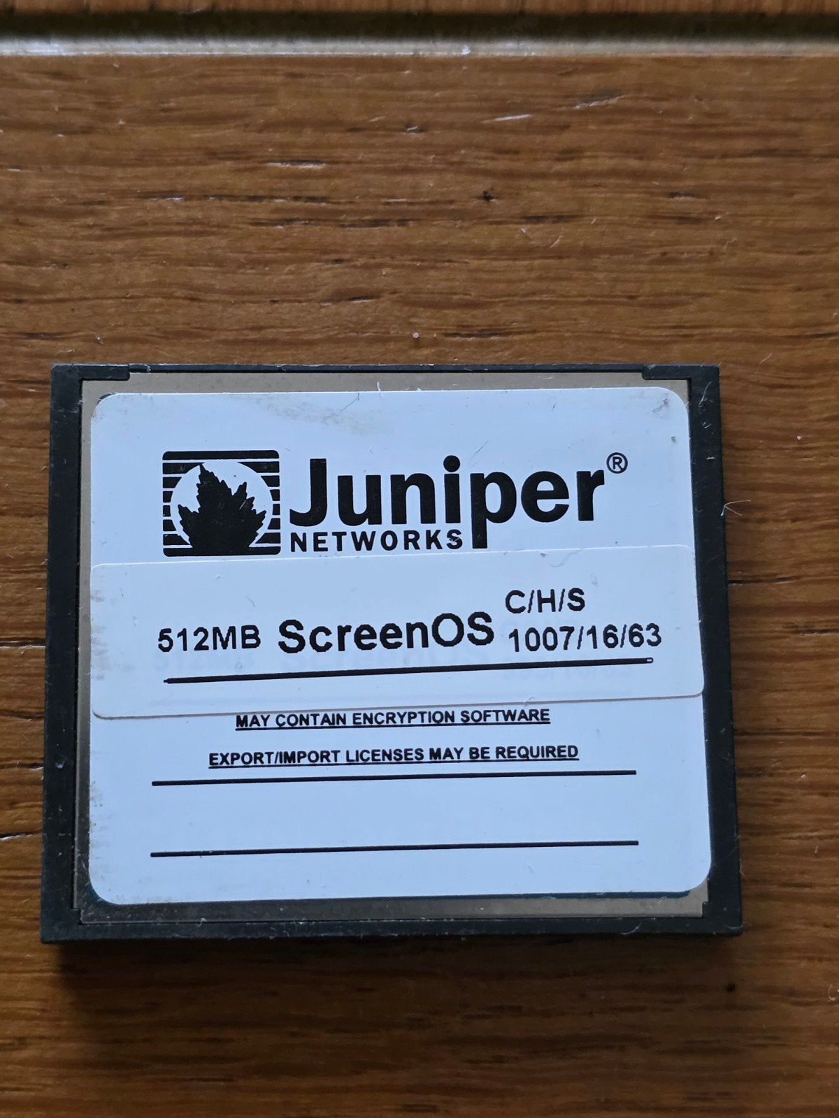 Juniper Networks 512MB Compact Flash Kaart ScreenOS, Gebruikt, Juniper Networks, Minder dan 2 GB, Ophalen of Verzenden