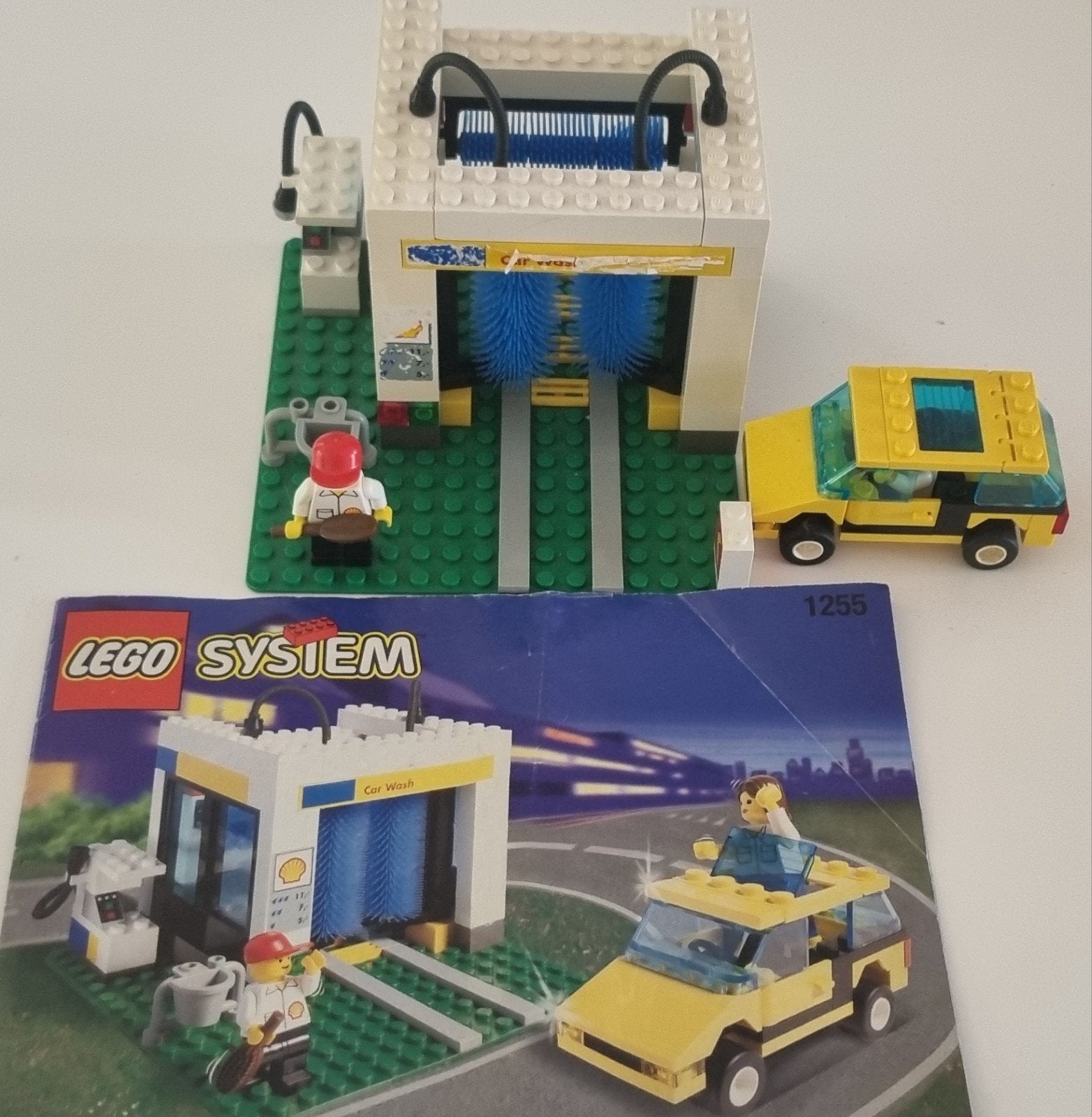 Lego System 1255 Car Wash met auto en figuur, Ophalen of Verzenden, Gebruikt, Overige merken