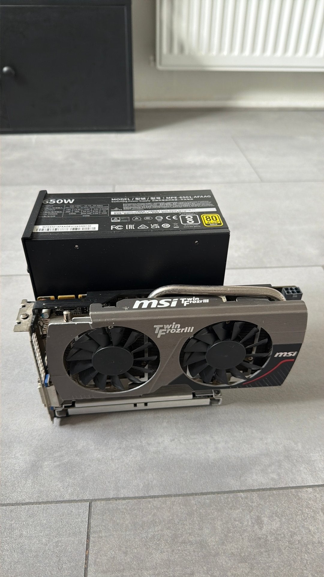 eGPU setup - MSI GTX 660 Twin Frozr III + 650W Gold Voeding, Computers en Software, PCI-Express 3, Gebruikt, HDMI, Ophalen of Verzenden