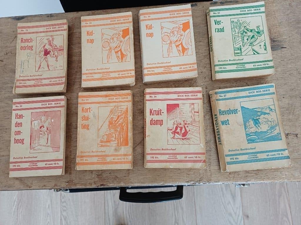 18 x Dick Bos boekjes, Meerdere stripboeken, Ophalen of Verzenden, Gelezen