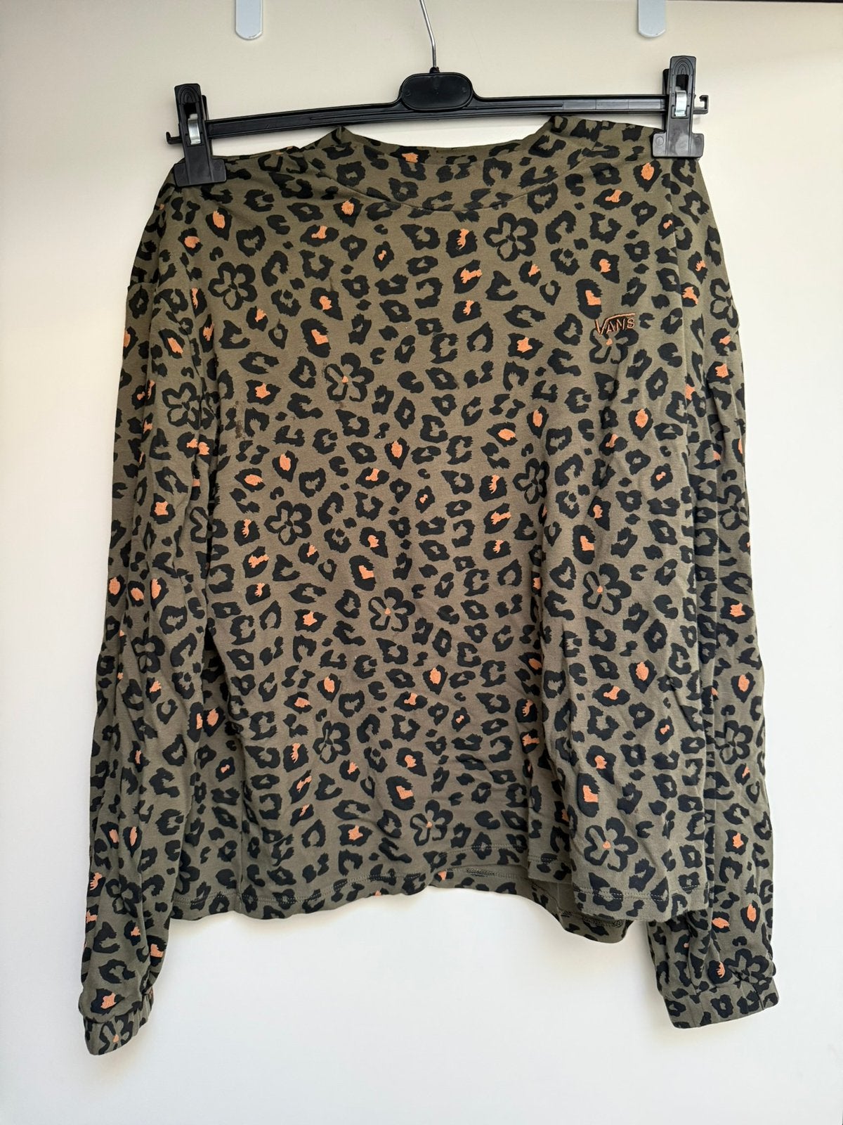 Vans truitje groen zwart panter L, Ophalen of Verzenden, Zo goed als nieuw, Zwart