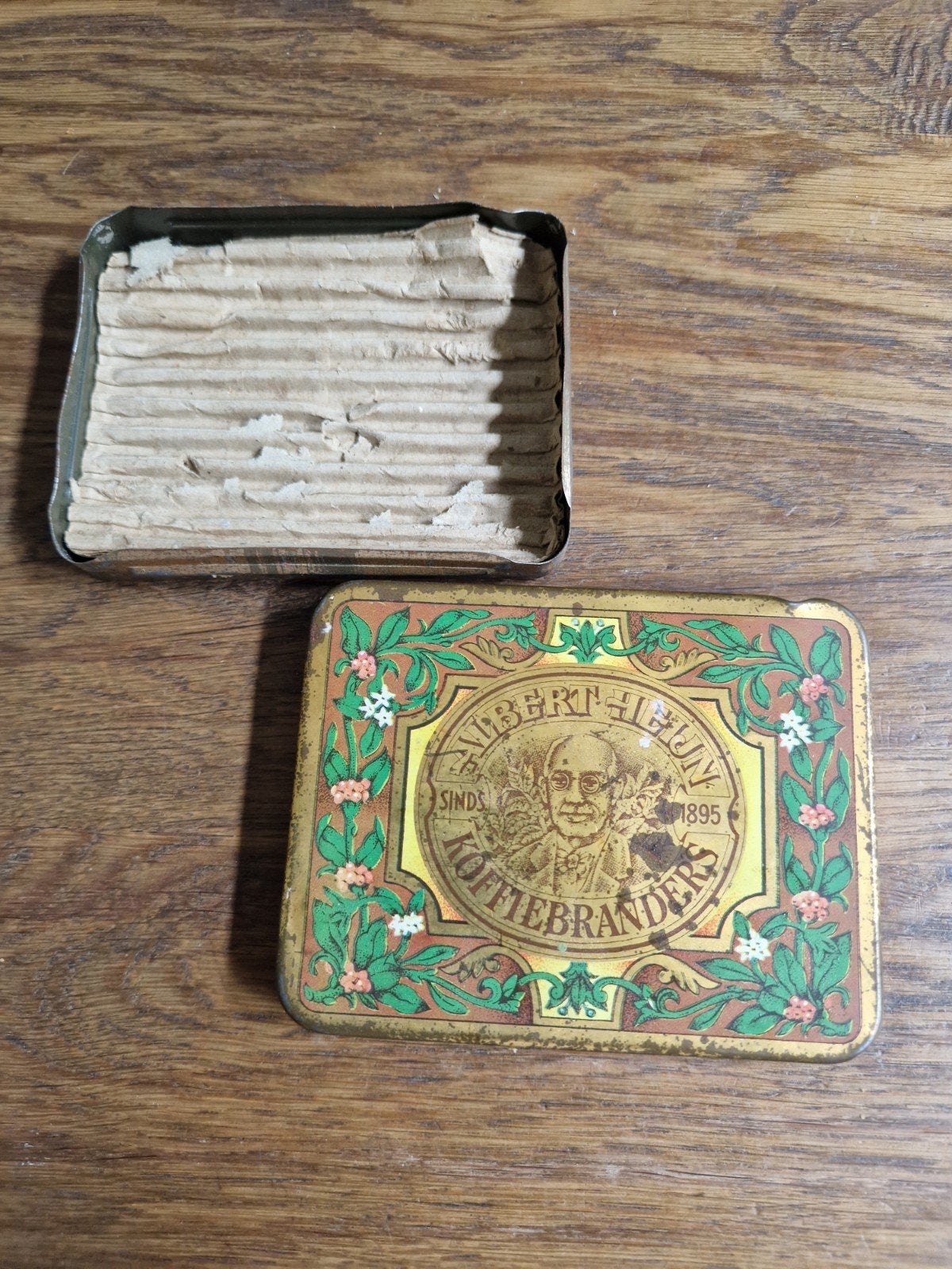 Vintage Albert Heijn Koffiebranders Blik (Sinds 1895), Antiek en Kunst, Ophalen of Verzenden