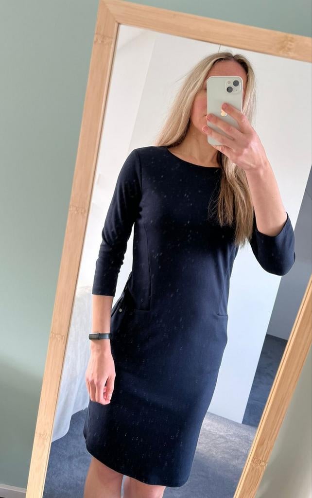 Gerry Weber jurk voor dames, donkerblauw maat EU 36, Blauw, Ophalen of Verzenden, Zo goed als nieuw, Knielengte