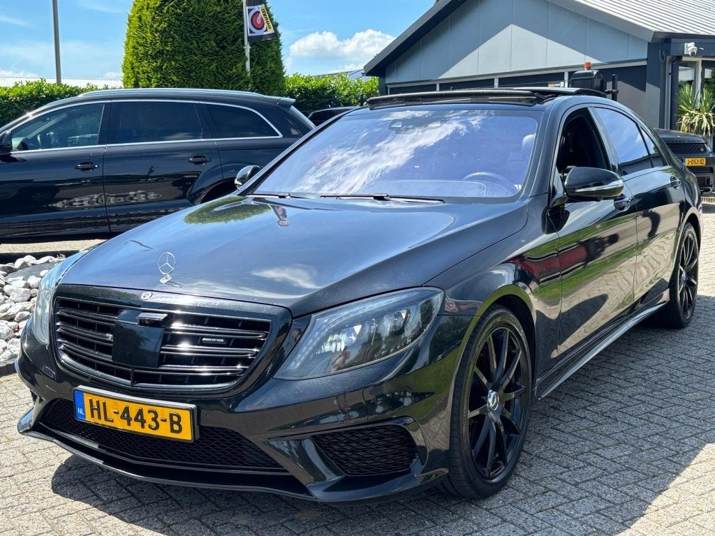 Mercedes-Benz S-Klasse S63 AMG Lang 2014 Panorama Burmester, Auto's, Mercedes-Benz, Automaat, 5461 cc, Gebruikt, 4 stoelen