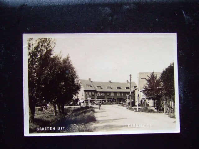 Groeten uit  Terbregge Dorpsgezicht (Fotokaart), Ophalen of Verzenden, Voor 1920