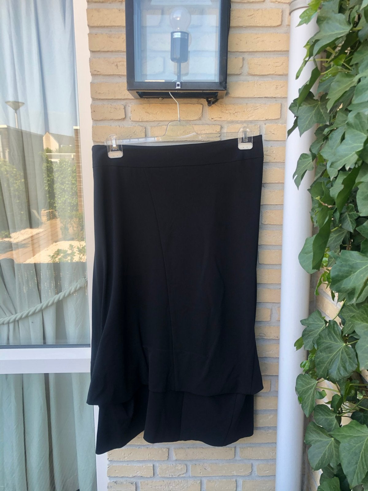 Sandwich lange rok | zwart | maat 44, Ophalen of Verzenden, Zwart, Onder de knie