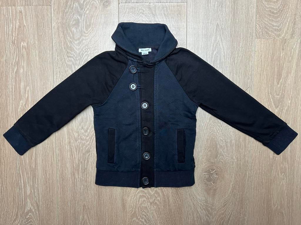River Island vest blauw/bruin/zwart maat 104 | 3-4 jaar, Kinderen en Baby's, Ophalen of Verzenden, Zo goed als nieuw, Jongen, Trui of Vest