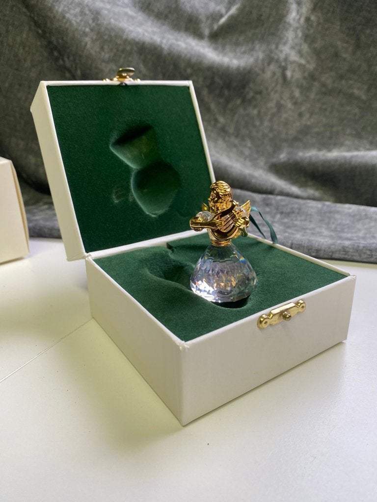 Swarovski Crystal Memories "Angel with Lute" Kerstengel 1998