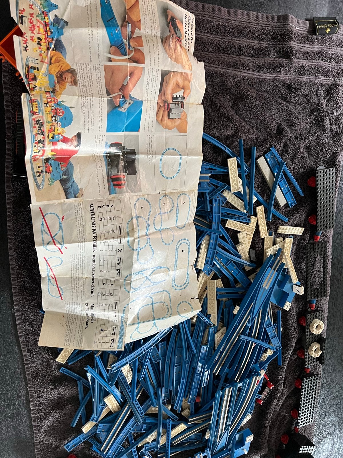 Vintage LEGO 12V Trein Set met Rails en Instructies, Ophalen, Gebruikt, Overige thema's, Lego