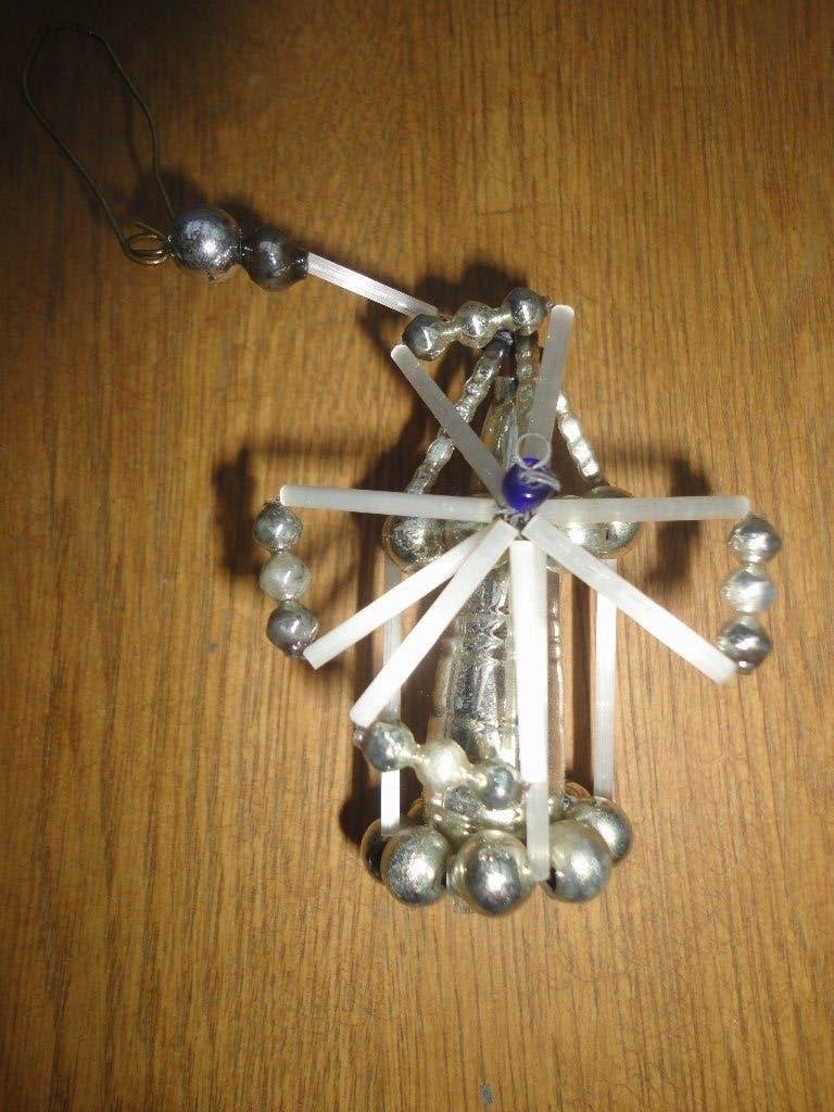 Mooie oude glazen kerstbal gablonzer vorm van een molen, Diversen, Ophalen of Verzenden, Gebruikt