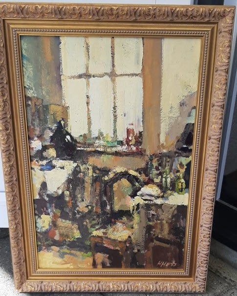 Een interieur door Henri Hess, Ophalen