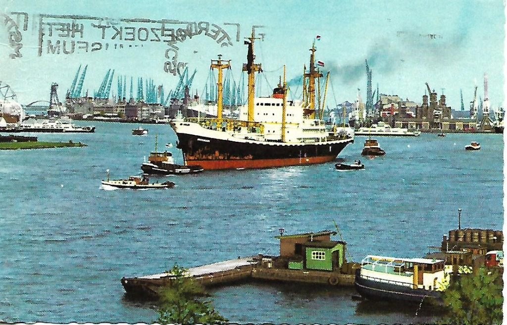Amsterdam- -Schepen op het IJ., Verzenden, 1960 tot 1980, Gelopen, Noord-Holland