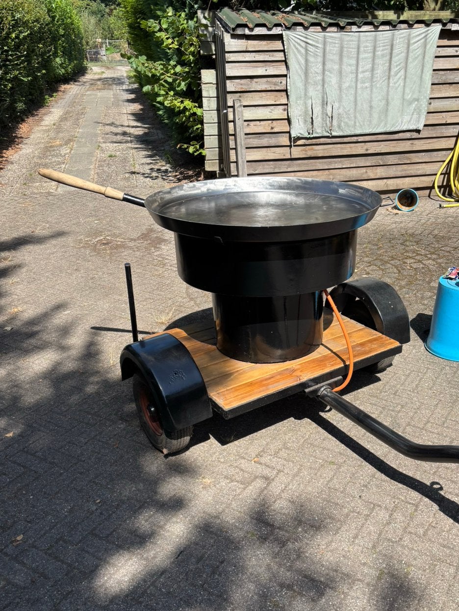 Bakplaat aanhanger, Ophalen, Gebruikt