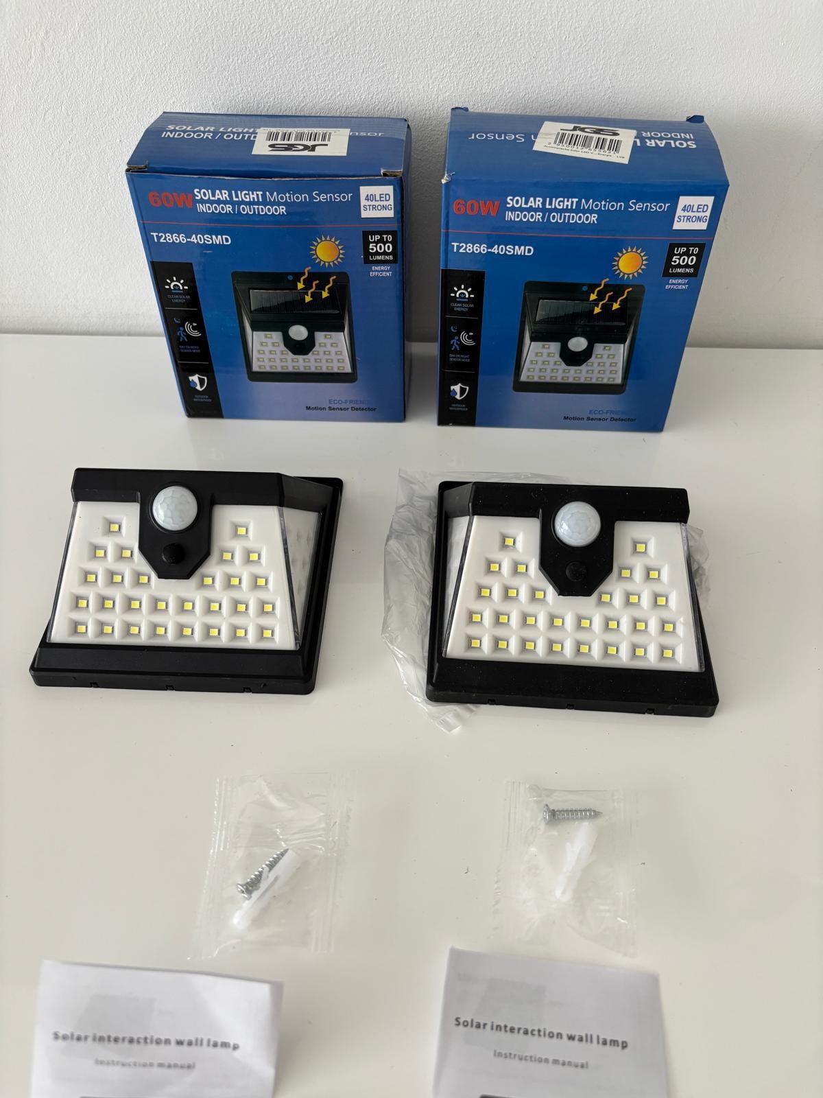Solar Buitenlamp Bewegingssensor Buitenlamp op zonneenergie, Ophalen, Geschikt voor buiten, Zwart, Nieuw