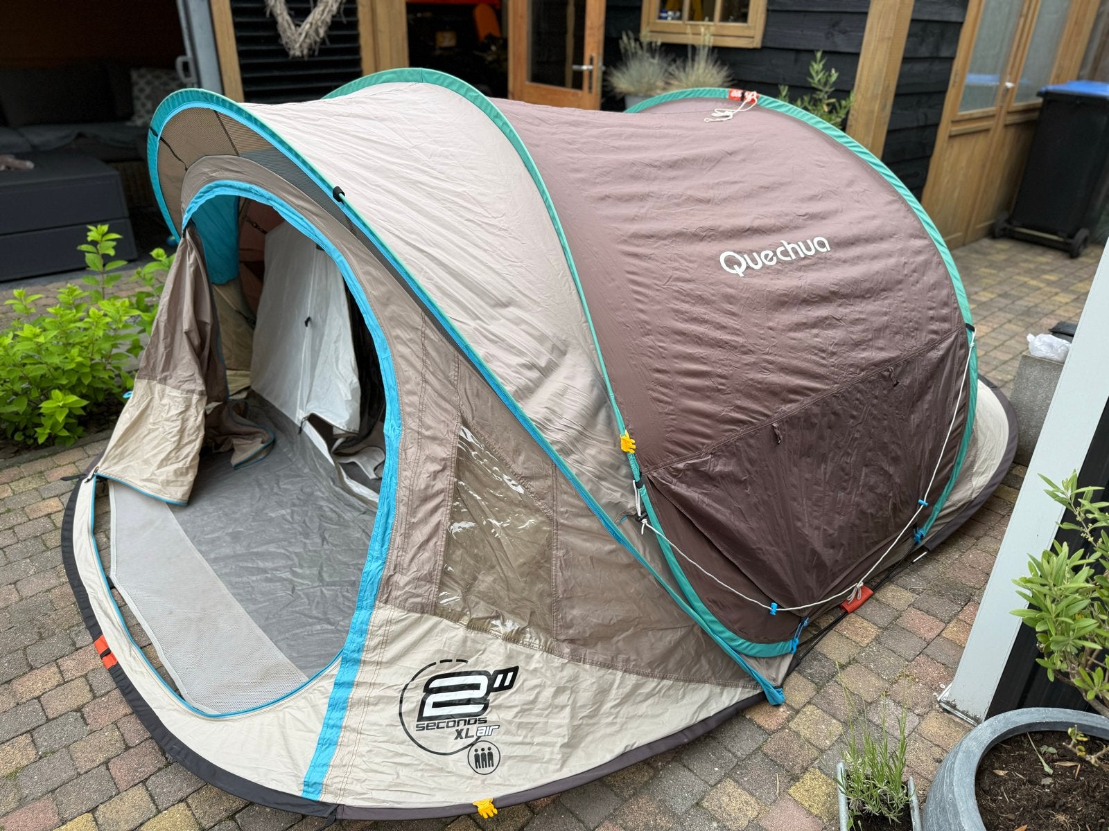 Quechua 2 Seconds XL Air Pop-up Tent - 3 Personen, Caravans en Kamperen, Tenten, Ophalen, Gebruikt, Tot en met 3