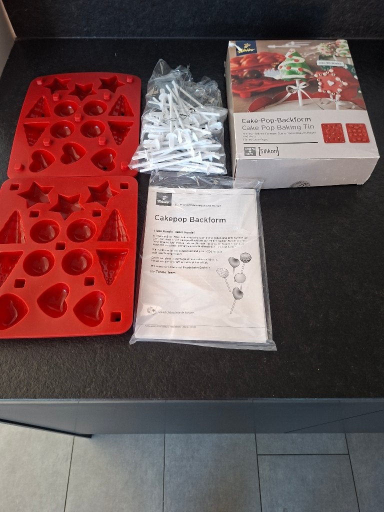 Cake pop backvormpjes silicone, Overige typen, Ophalen of Verzenden, Zo goed als nieuw, Rood