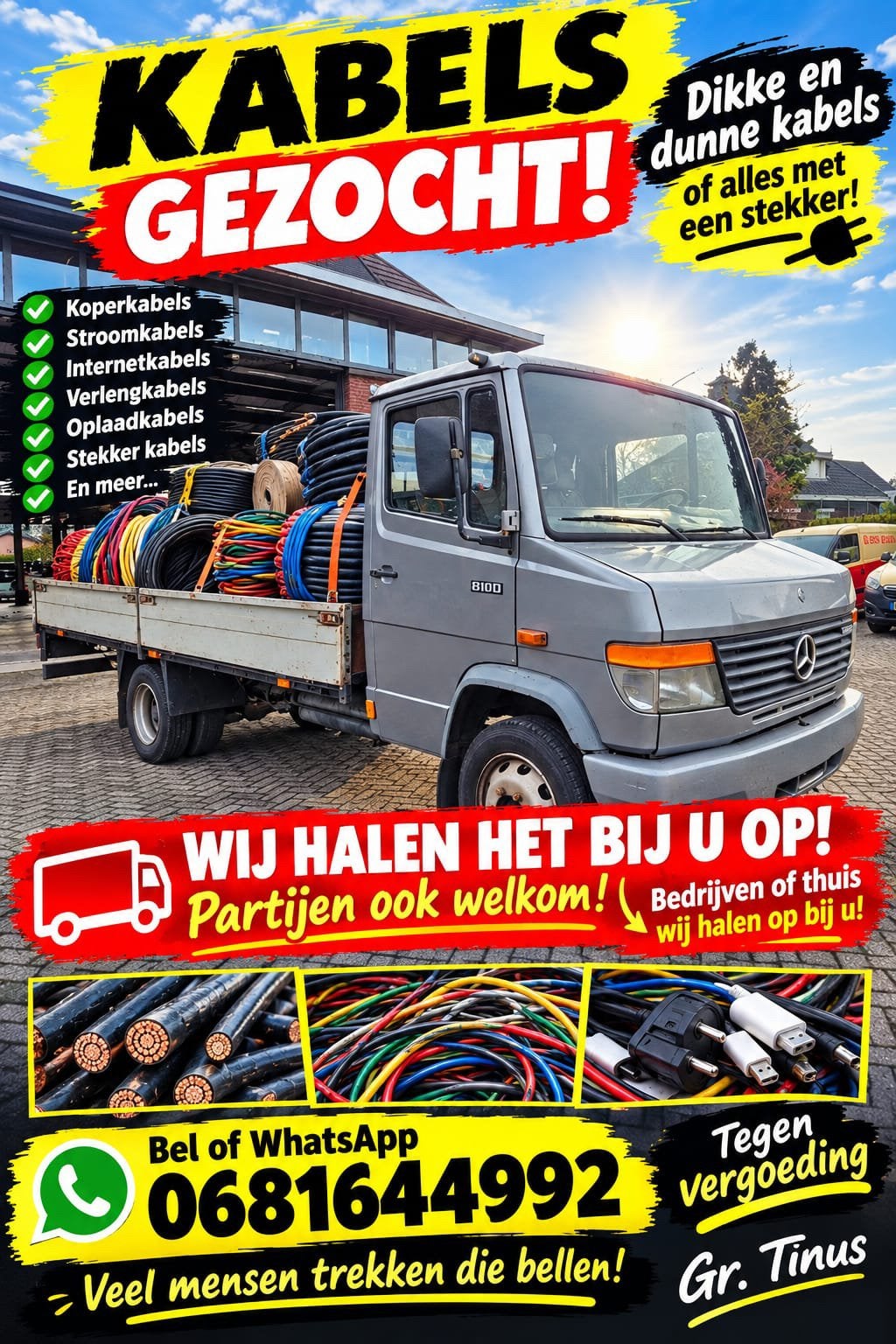 Gezocht alle soorten kabels Overijssel, Ophalen of Verzenden