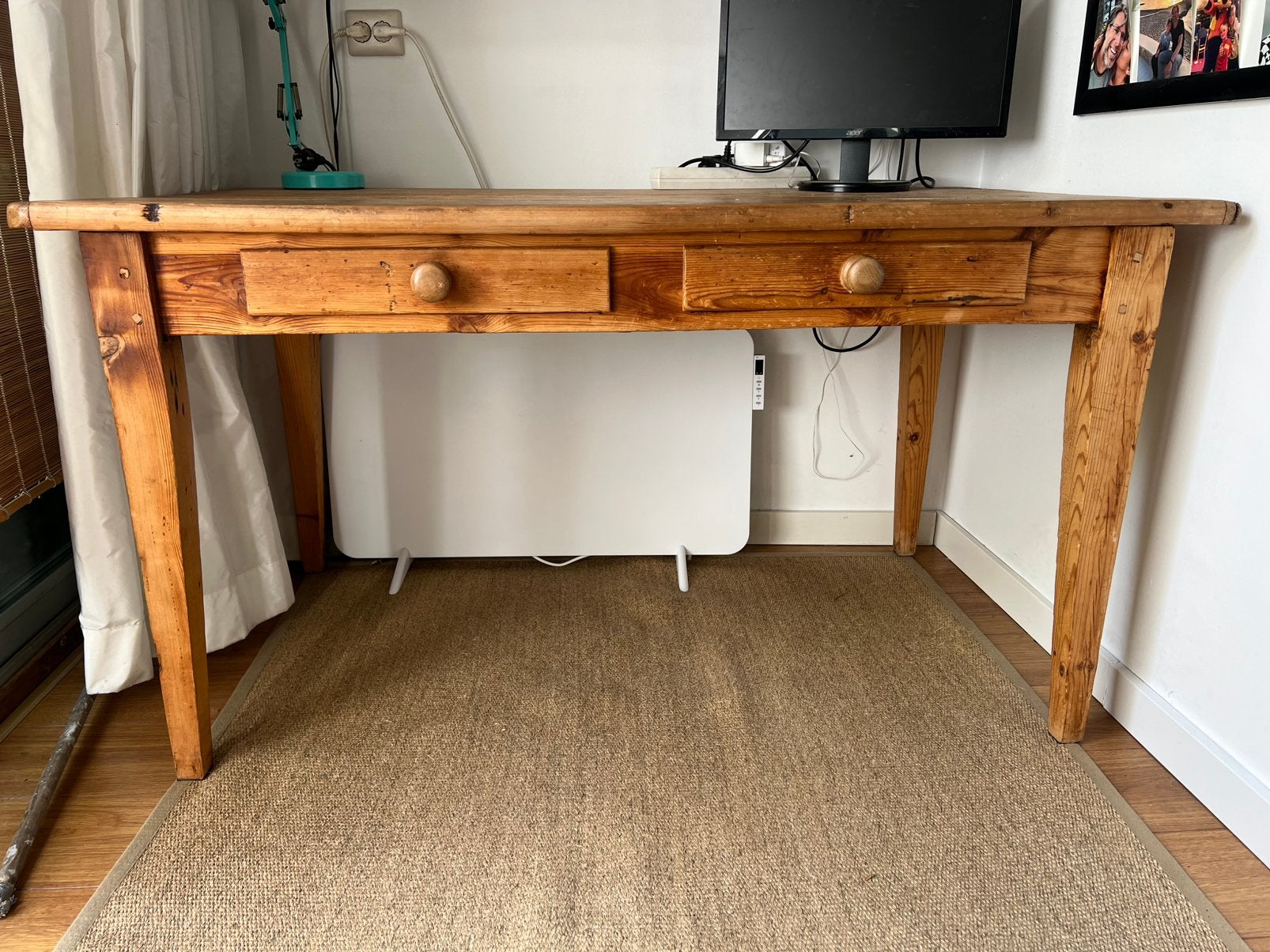 Grenen bureau gratis op te halen, Ophalen, Gebruikt, Hout, 149 cm