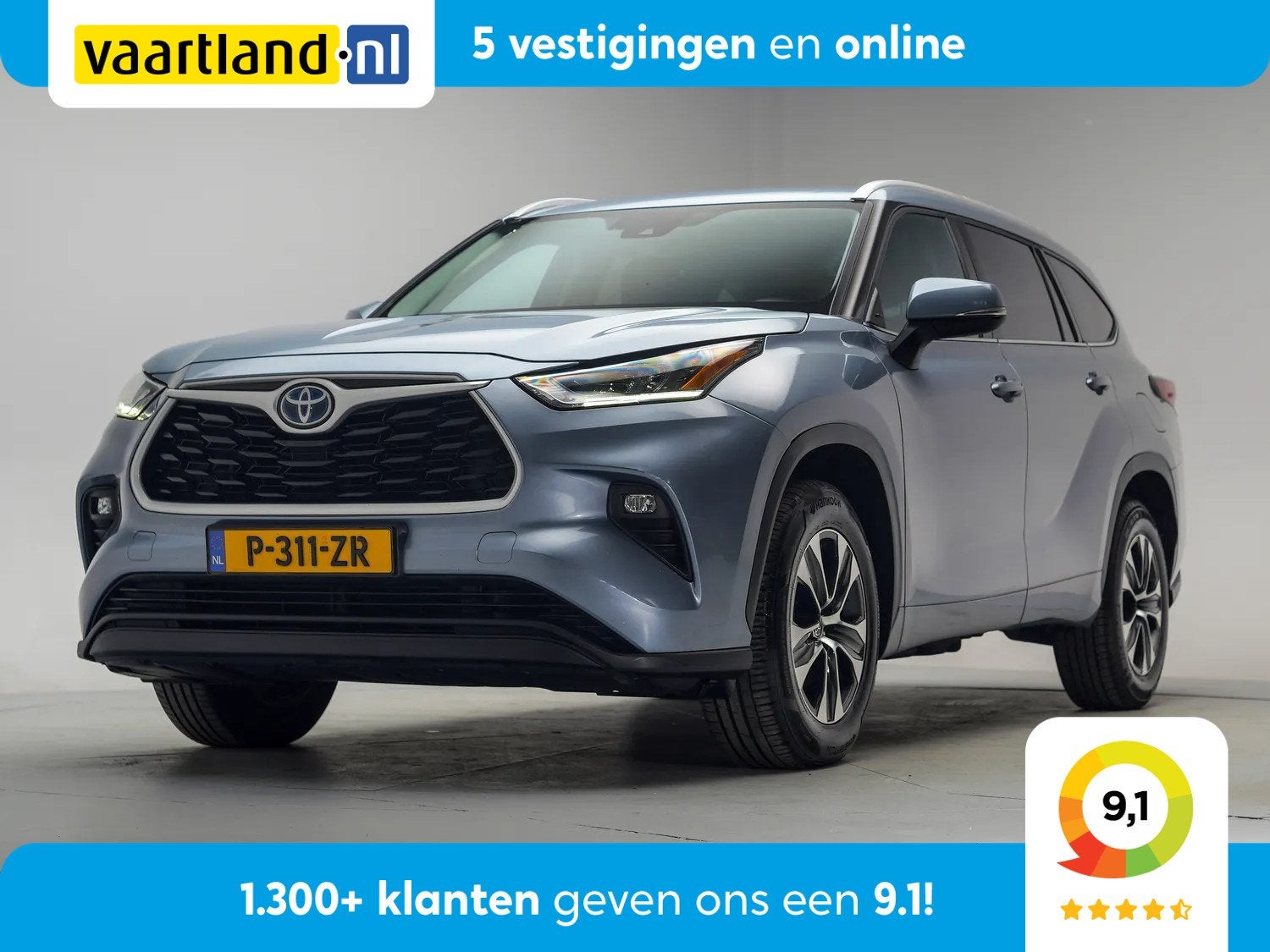 Toyota highlander 2.5 AWD Hybrid Business Edition 7-Pers. [, Automaat, 15 km/l, Gebruikt, 7 stoelen