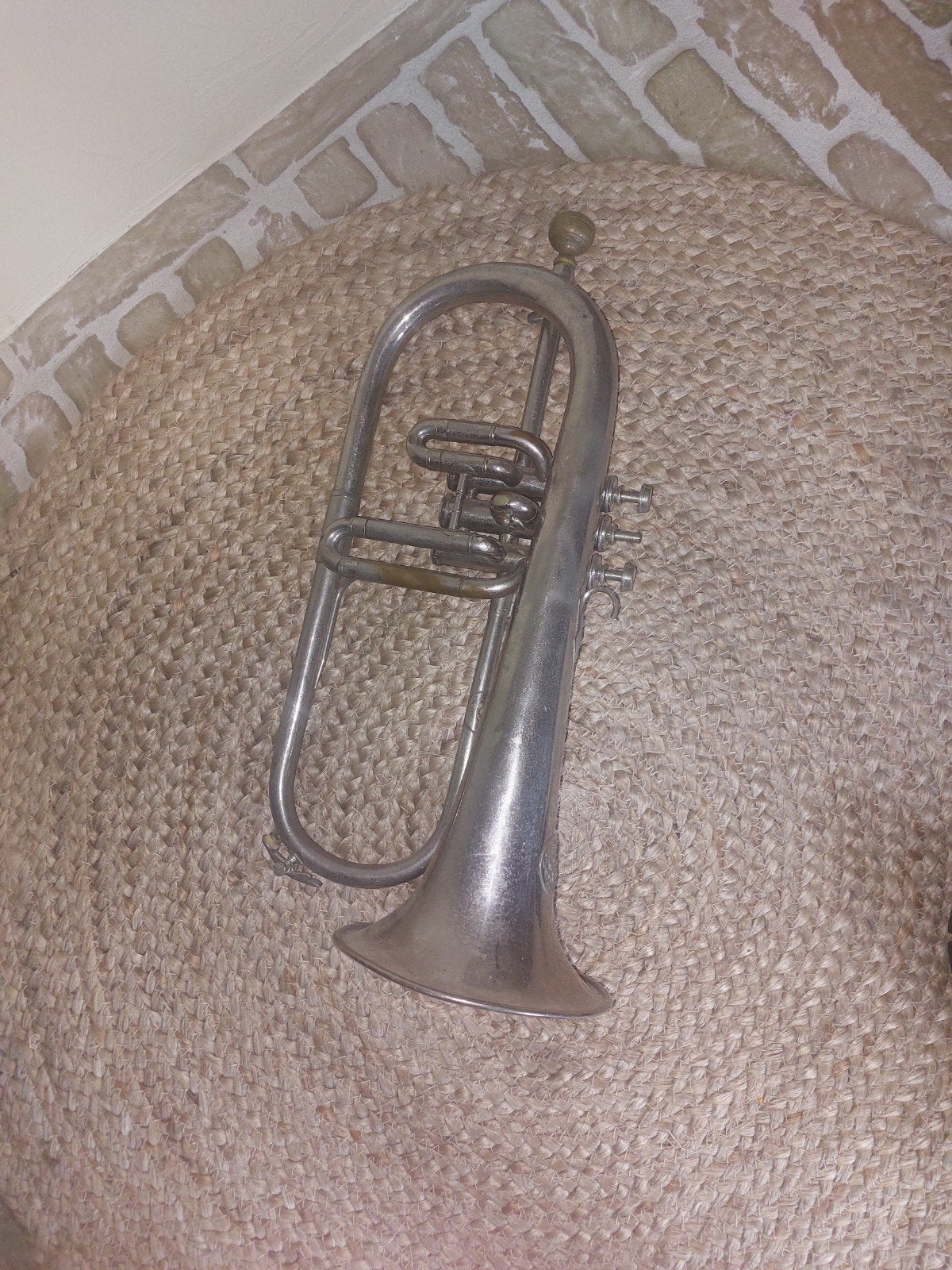 Antieke C. Mahillon Brussel Bugel/Trompet, Muziek en Instrumenten, Blaasinstrumenten | Trompetten, Ophalen, Gebruikt, Overige typen