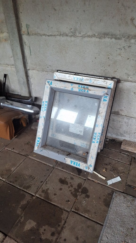 2 nieuw dubbele inbouwramen, Doe-het-zelf en Verbouw, Glas en Ramen, Ophalen, Gevelraam of Ruit, Minder dan 80 cm, Minder dan 80 cm