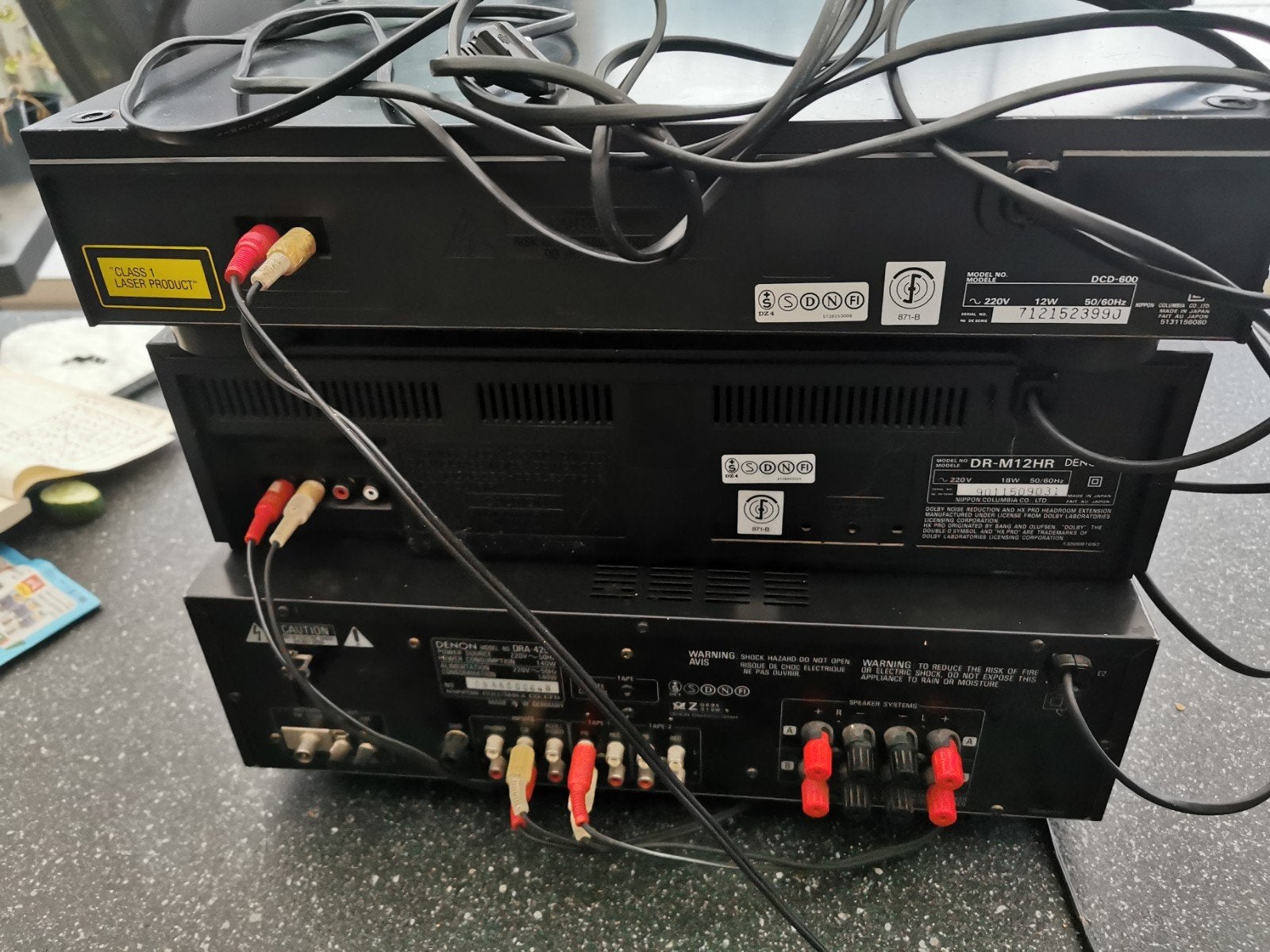 Denon Hifi Set: CD-speler, Cassettedeck, Receiver, Ophalen, Cassettedeck, Denon