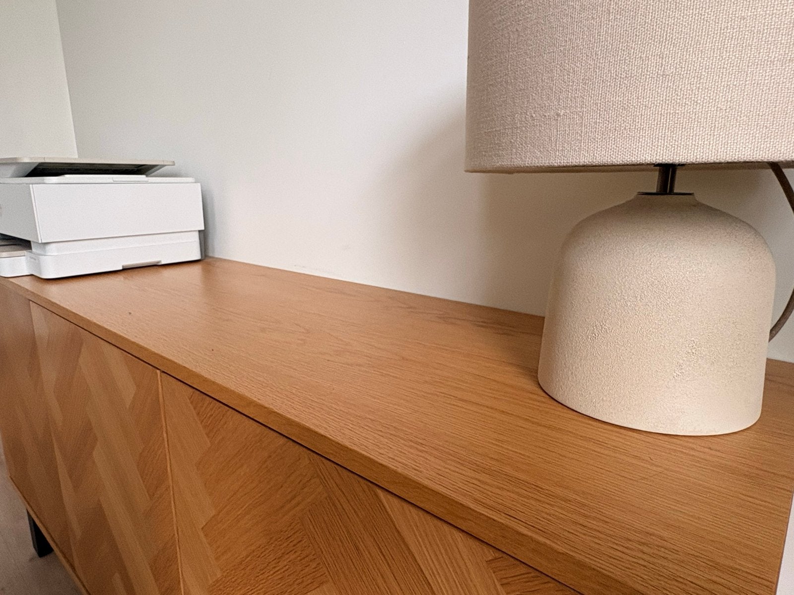 Houten opbergkast of dressoir voor werk- of woonkamer, Ophalen, Gebruikt, 150 tot 200 cm, 25 tot 50 cm