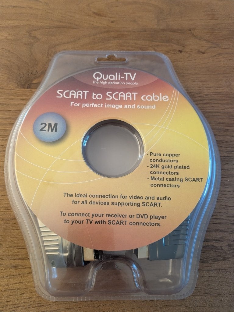 Quali-TV SCART naar SCART kabel - 2 meter - Nieuw, Verzenden, Nieuw, Minder dan 2 meter, Scartkabel
