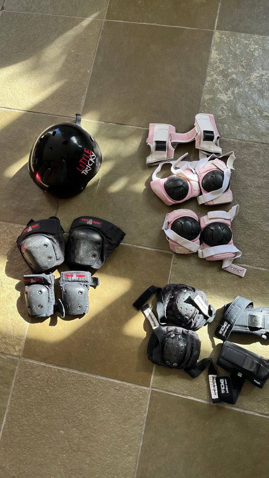 Beschermingsset voor skaten/skateboarden (helm, knie-, elleb, Ophalen, Gebruikt, Bescherming