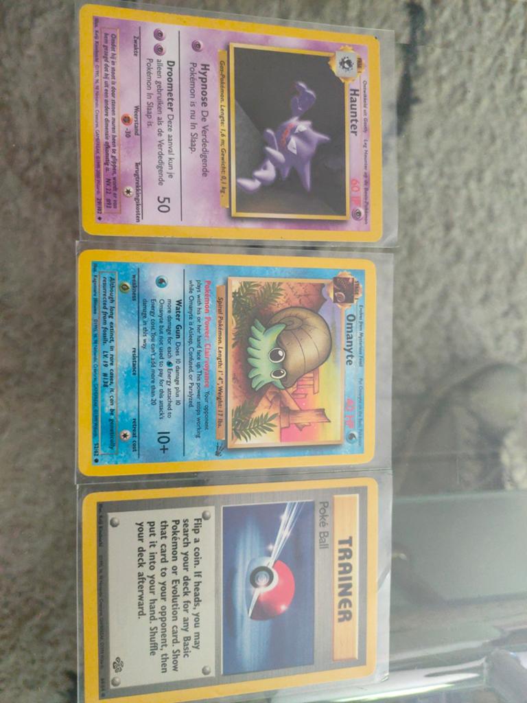 Nm vintage pokemon kaarten, Ophalen of Verzenden, Zo goed als nieuw, Meerdere kaarten