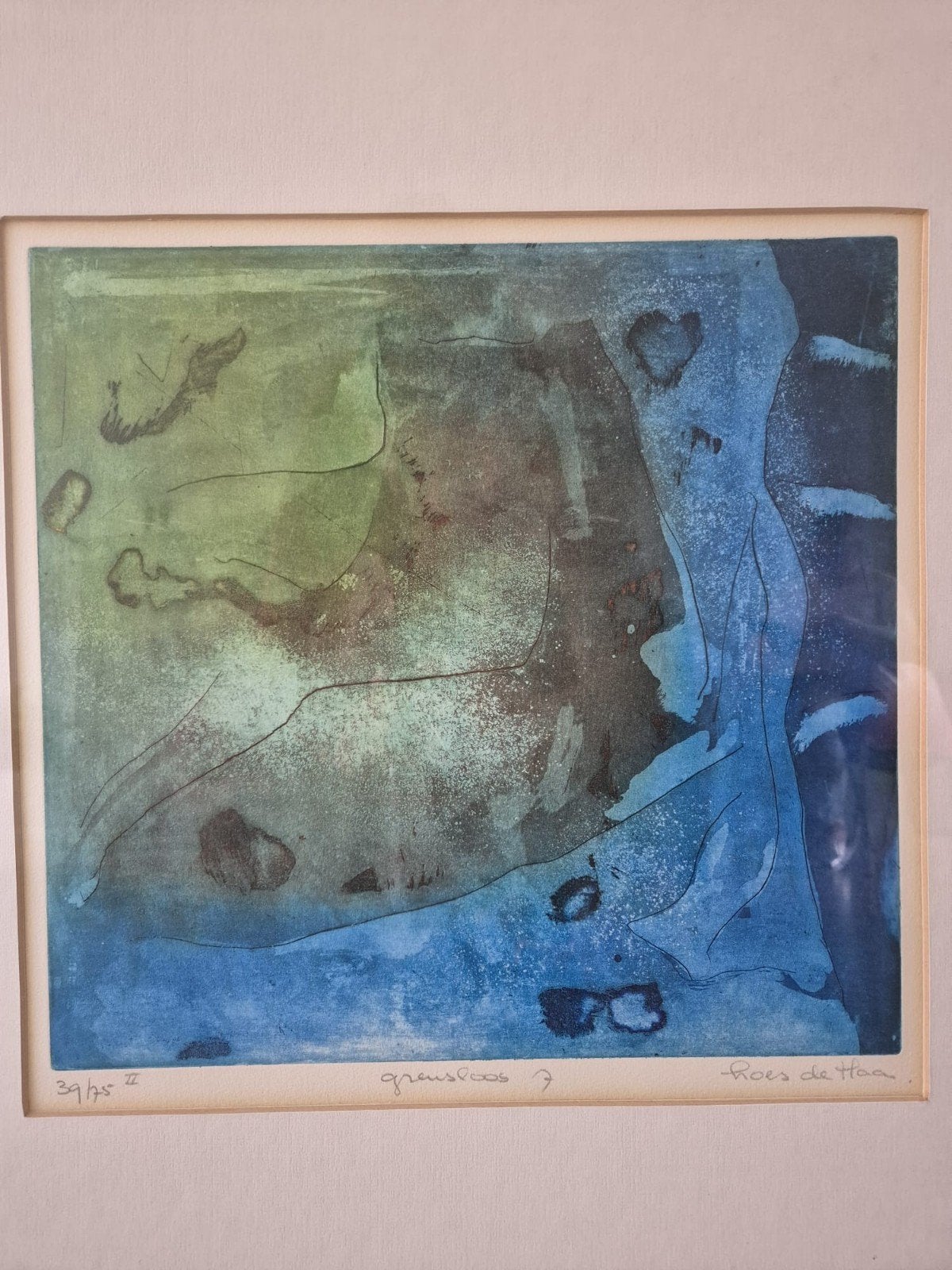 Loes de Haan - Grensloos - Ets (39/75), Ophalen, 50 cm, 70 cm, Genummerd