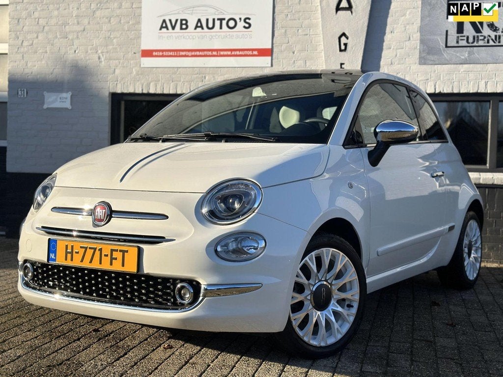 Fiat 500 1.2 69pk Start & Stop Dualogic 2020 Sportief Wit, Voorwielaandrijving, 4 cilinders, 4 stoelen, Leder en Stof