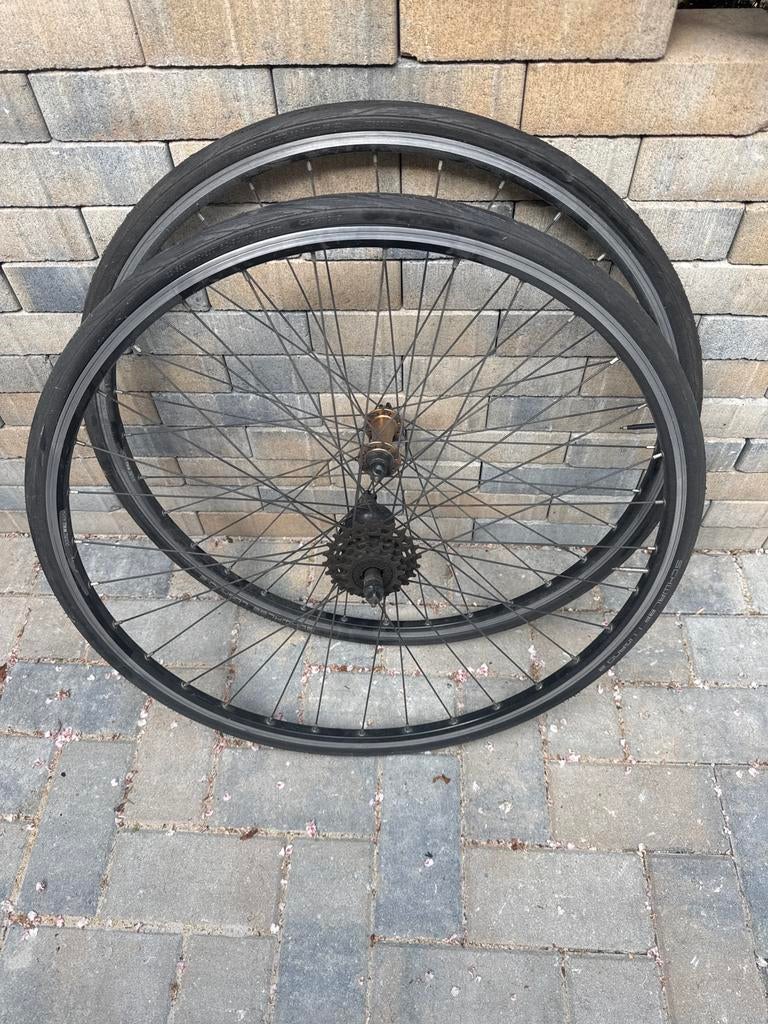 28 inch racefiets wielen set, Fietsen en Brommers, Fietsonderdelen, Ophalen, Zo goed als nieuw, Racefiets