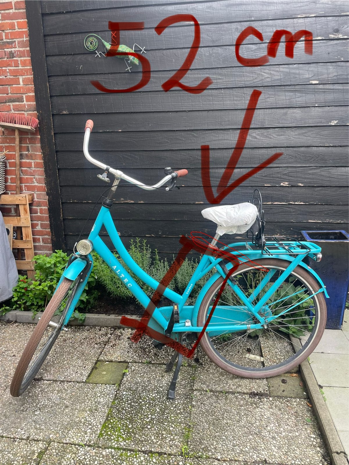 Altec London Damesfiets 52 cm - Turquoise, Fietsen en Brommers, Gebruikt, Velgrem, 50 tot 53 cm, Ophalen
