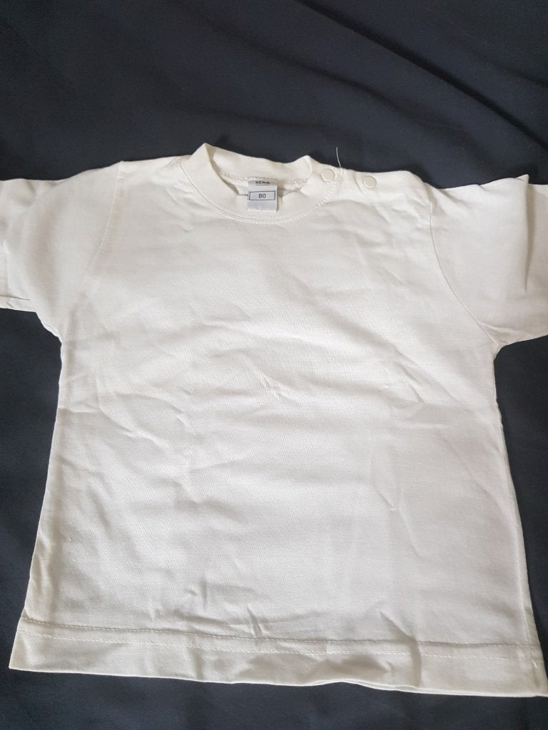 wit t-shirt Hema maat 80, Jongetje of Meisje, Nieuw, Ophalen of Verzenden, Hema