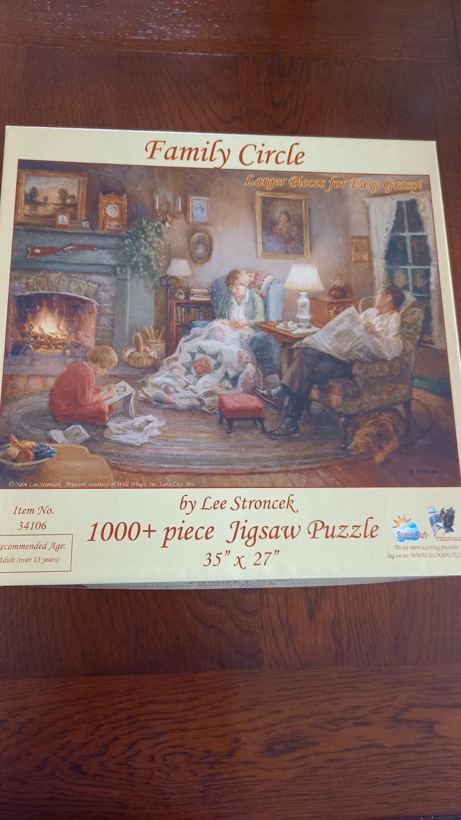 SunsOut Legpuzzel 'Family Circle' 1000+ stukjes, Ophalen of Verzenden, 500 t/m 1500 stukjes, Gebruikt, Legpuzzel