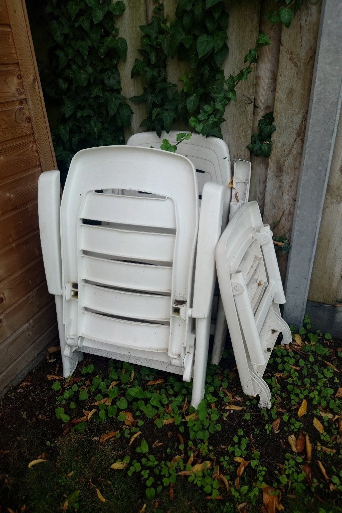 Tuinstoelen, Ophalen, Gebruikt, Kunststof, Inklapbaar