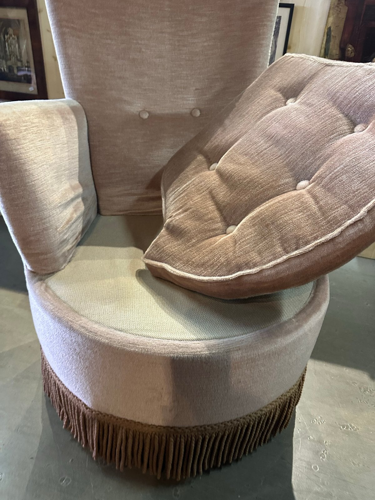 Vintage Fauteuil met Franjes - Comfortabel en Stijlvol, Ophalen