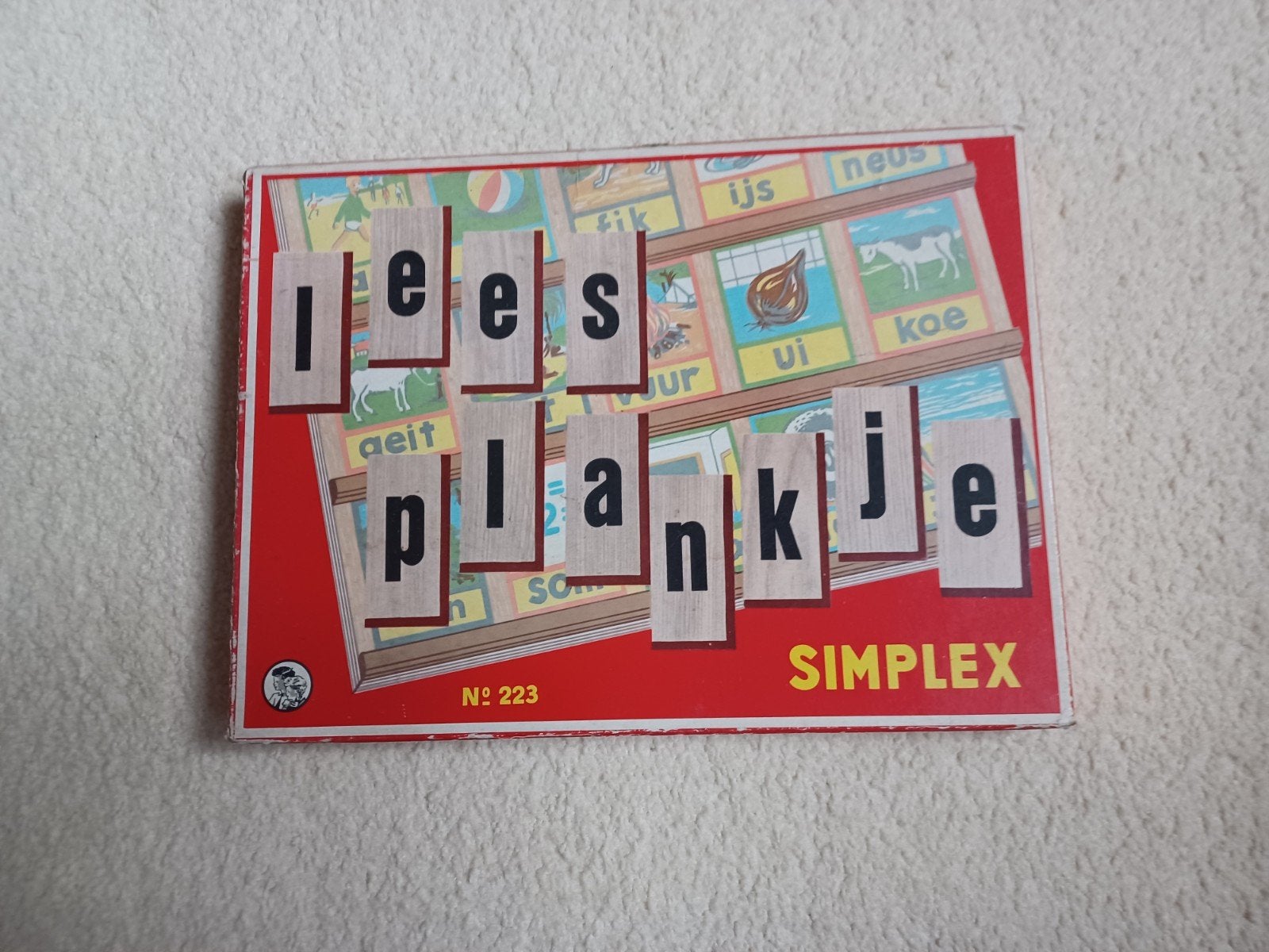 Vintage Simplex Leesplankje  Educatief Speelgoed, Ophalen of Verzenden, Taal en Lezen