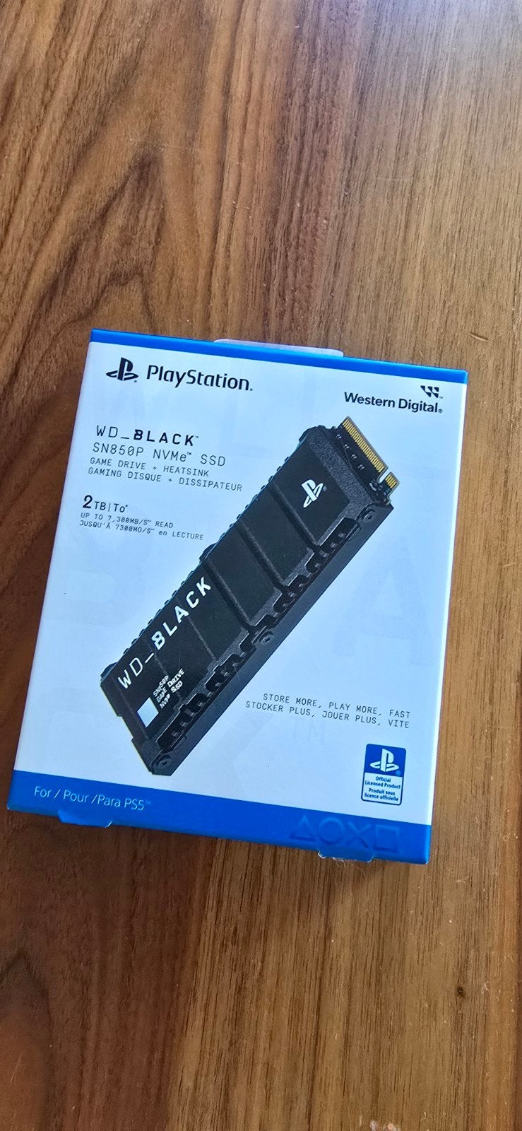 WD_BLACK SN850P NVMe SSD 2TB voor PS5 en Pro, Computers en Software, Harde schijven, Ophalen of Verzenden, Zo goed als nieuw, Console