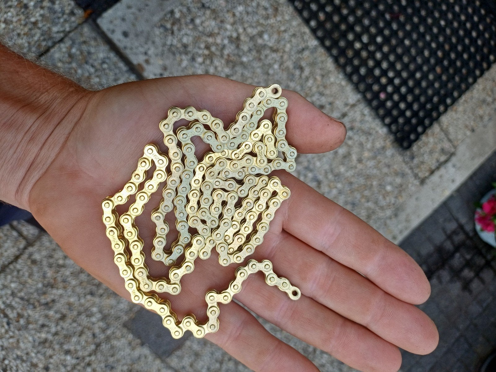 Nieuwe goudkleurige Minibike / Pocketbike ketting, Fietsen en Brommers, Minibikes, Midibikes en Pitbikes, Ophalen, 40 cc, Overige typen
